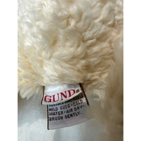 Gund Lamb Plush Large Ewenice Curly Wool Woolly Sheep Cream Tan Black Eyes HTF - Picture 3 of 6